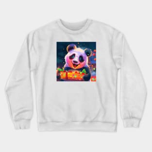 Cute Panda Drawing Crewneck Sweatshirt